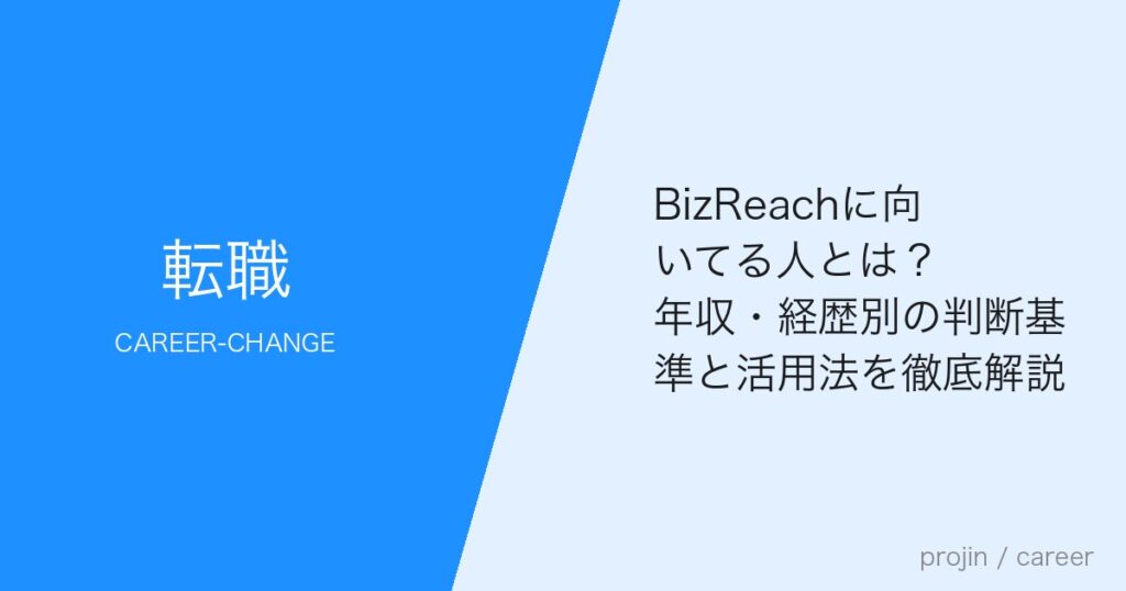BizReachに向いてる人とは？年収・経歴別の判断基準と活用法を徹底解説